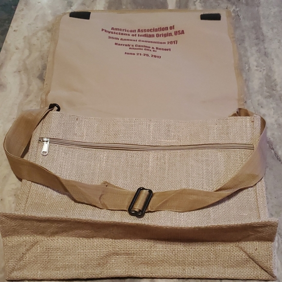 Indian Origin Shoulder Bag. Color: Orange. - Picture 3 of 5